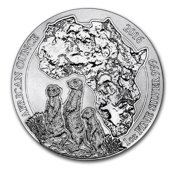 2016 Rwanda 1 oz Silver African Meerkat BU 2016 Rwanda 1 oz Silver African Meerkat BU